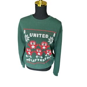 United Lifters Women’s Fitness Gym Christmas Crewneck Sweatshirt Size Small
